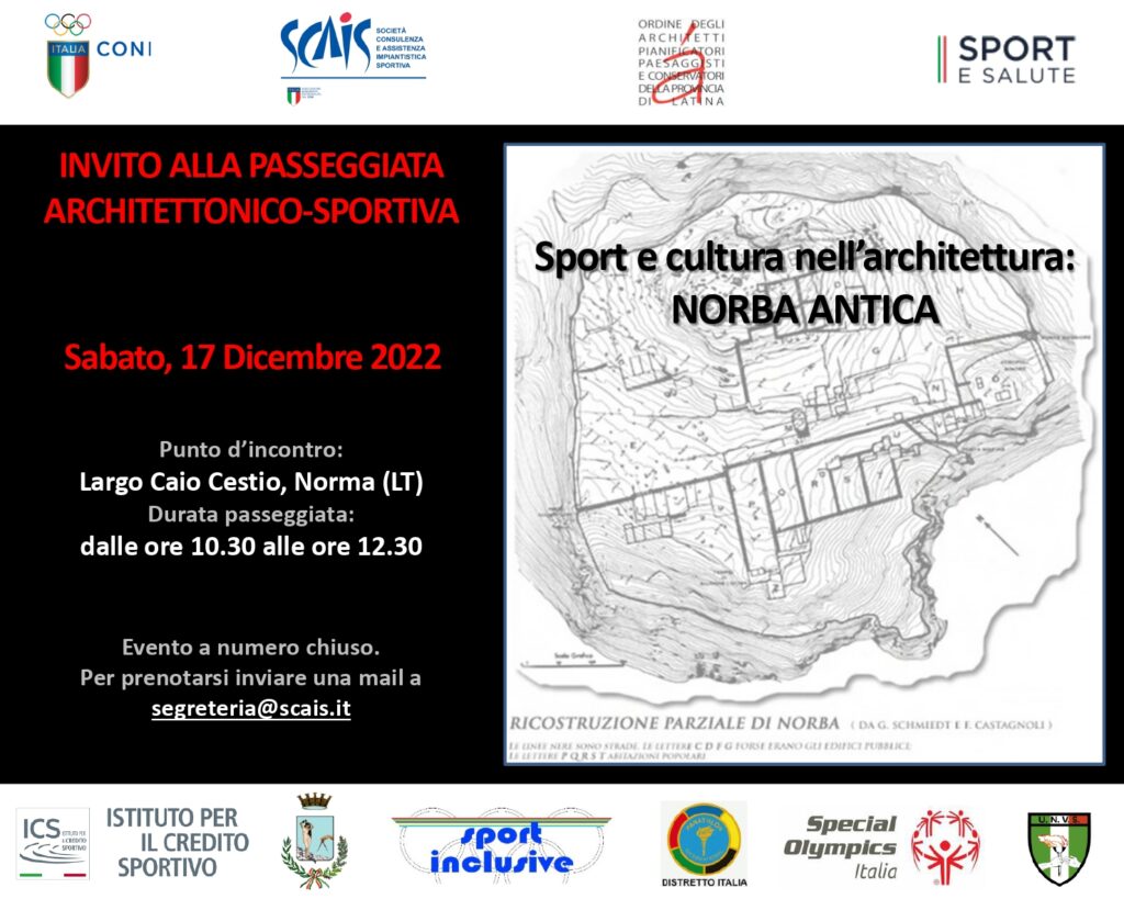 CREDITI FORMATIVI – “Sport e Cultura nell’architettura: Norba Antica – Passeggiata architettonico – sportiva”