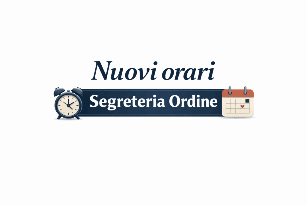 Nuovi orari Segreteria Ordine