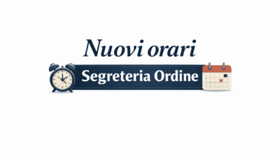 Nuovi orari Segreteria Ordine